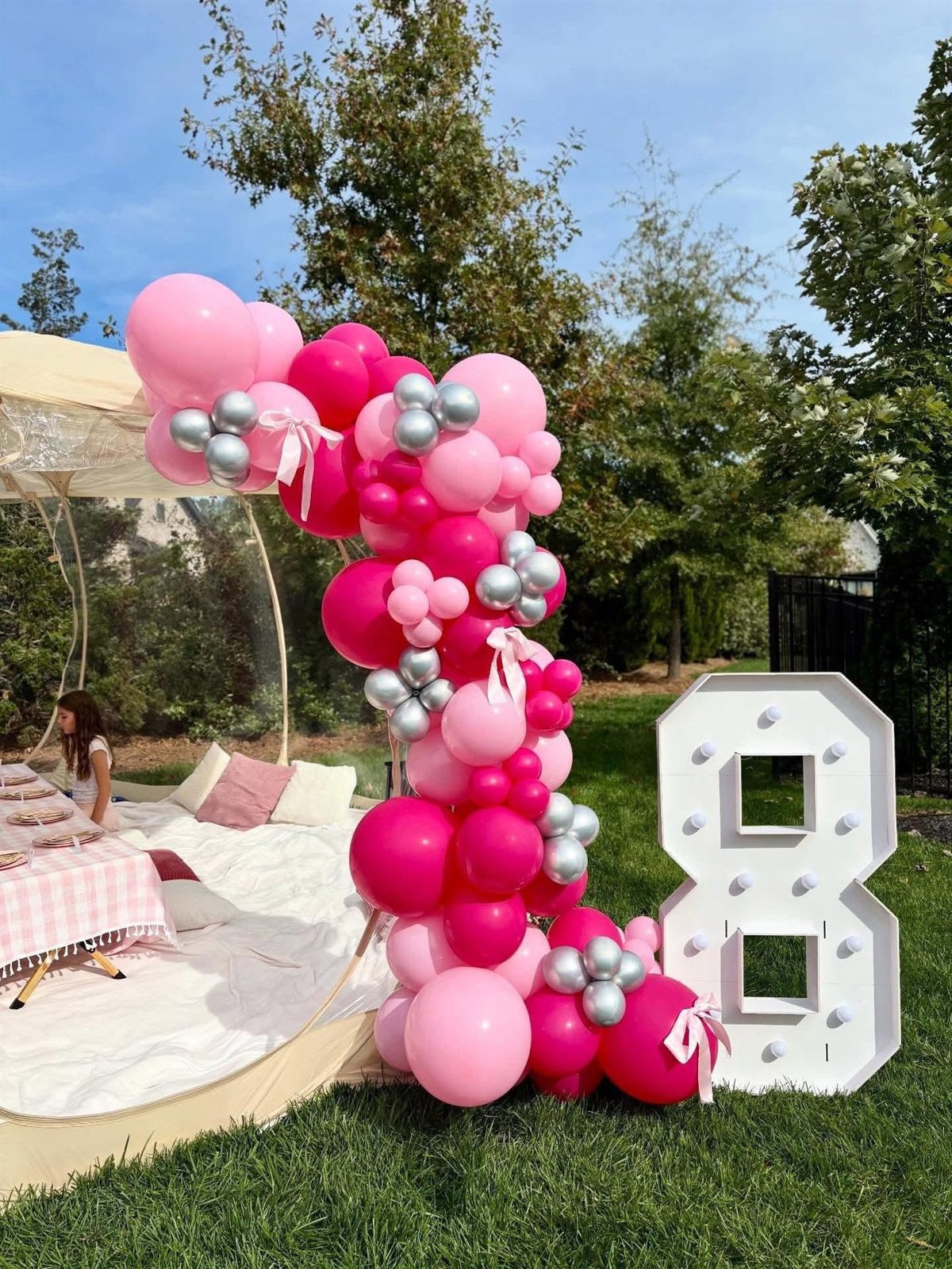 A vibrant, colorful children's birthday party designed by EPIC Parties in Brentwood
